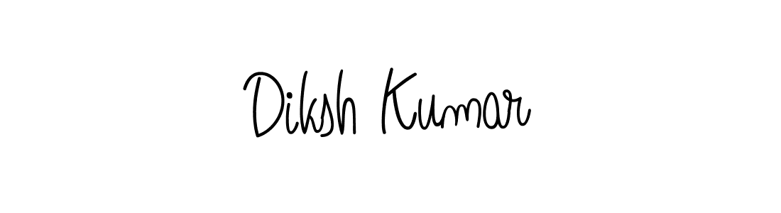 You should practise on your own different ways (Angelique-Rose-font-FFP) to write your name (Diksh Kumar) in signature. don't let someone else do it for you. Diksh Kumar signature style 5 images and pictures png