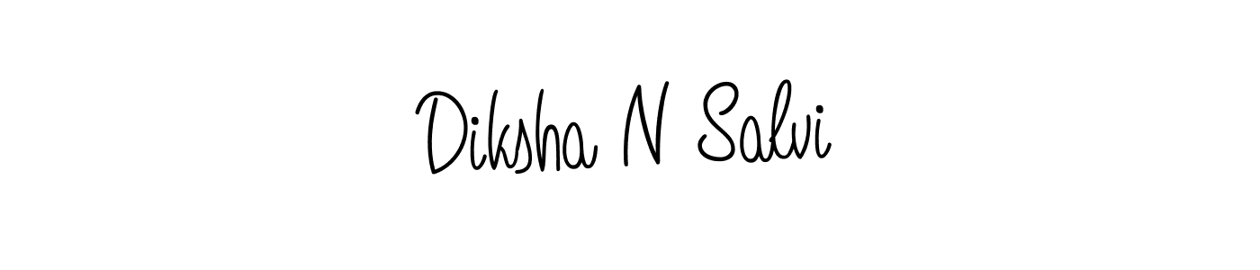 Diksha N Salvi stylish signature style. Best Handwritten Sign (Angelique-Rose-font-FFP) for my name. Handwritten Signature Collection Ideas for my name Diksha N Salvi. Diksha N Salvi signature style 5 images and pictures png