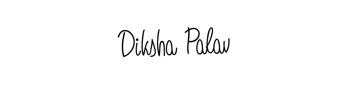 Use a signature maker to create a handwritten signature online. With this signature software, you can design (Angelique-Rose-font-FFP) your own signature for name Diksha Palav. Diksha Palav signature style 5 images and pictures png