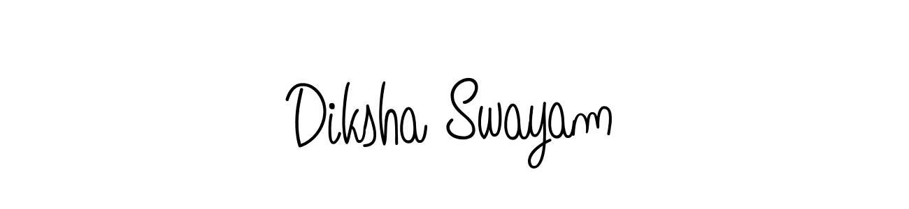 Create a beautiful signature design for name Diksha Swayam. With this signature (Angelique-Rose-font-FFP) fonts, you can make a handwritten signature for free. Diksha Swayam signature style 5 images and pictures png