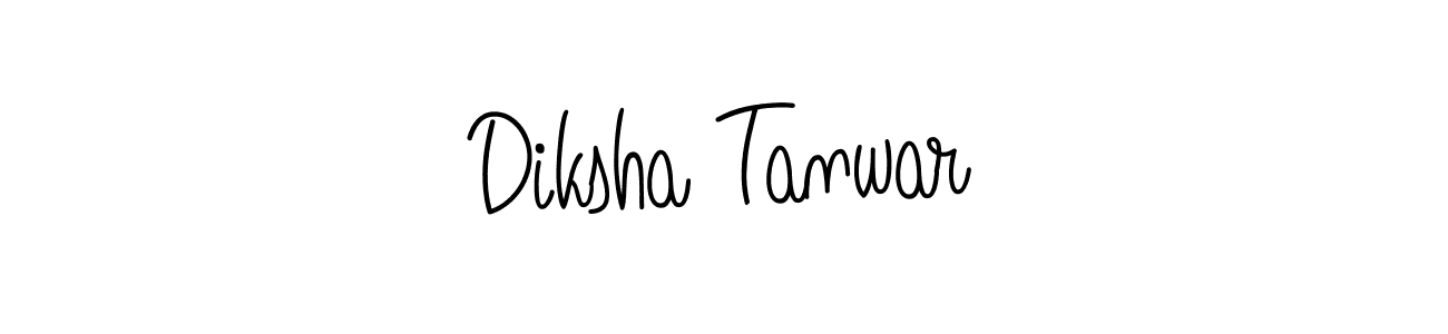 Diksha Tanwar stylish signature style. Best Handwritten Sign (Angelique-Rose-font-FFP) for my name. Handwritten Signature Collection Ideas for my name Diksha Tanwar. Diksha Tanwar signature style 5 images and pictures png