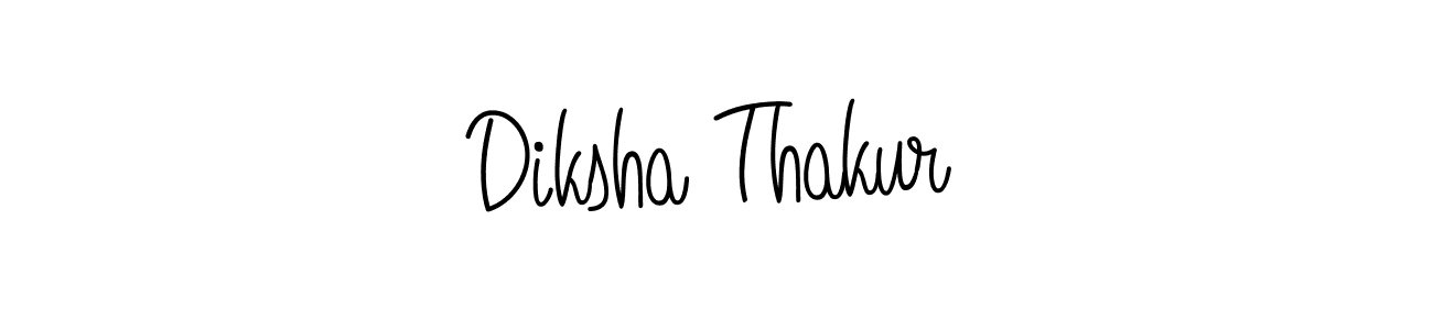 The best way (Angelique-Rose-font-FFP) to make a short signature is to pick only two or three words in your name. The name Diksha Thakur include a total of six letters. For converting this name. Diksha Thakur signature style 5 images and pictures png