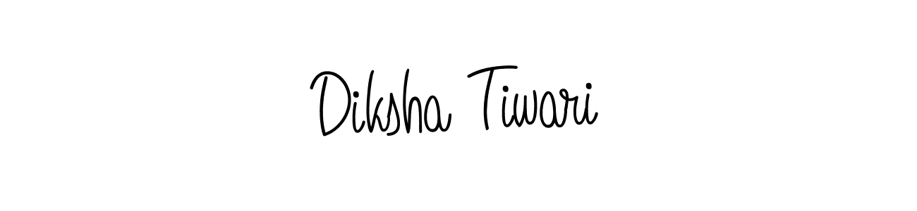 You should practise on your own different ways (Angelique-Rose-font-FFP) to write your name (Diksha Tiwari) in signature. don't let someone else do it for you. Diksha Tiwari signature style 5 images and pictures png