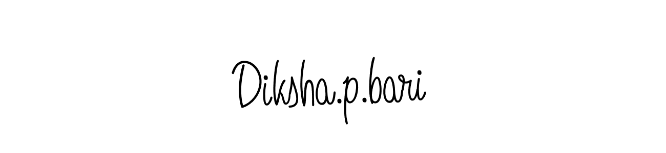 How to make Diksha.p.bari name signature. Use Angelique-Rose-font-FFP style for creating short signs online. This is the latest handwritten sign. Diksha.p.bari signature style 5 images and pictures png