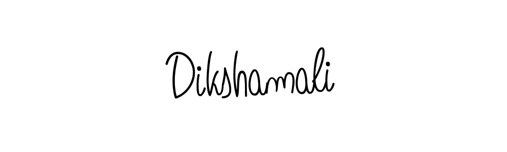 How to make Dikshamali name signature. Use Angelique-Rose-font-FFP style for creating short signs online. This is the latest handwritten sign. Dikshamali signature style 5 images and pictures png