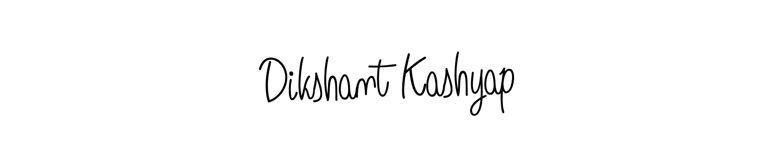 Design your own signature with our free online signature maker. With this signature software, you can create a handwritten (Angelique-Rose-font-FFP) signature for name Dikshant Kashyap. Dikshant Kashyap signature style 5 images and pictures png
