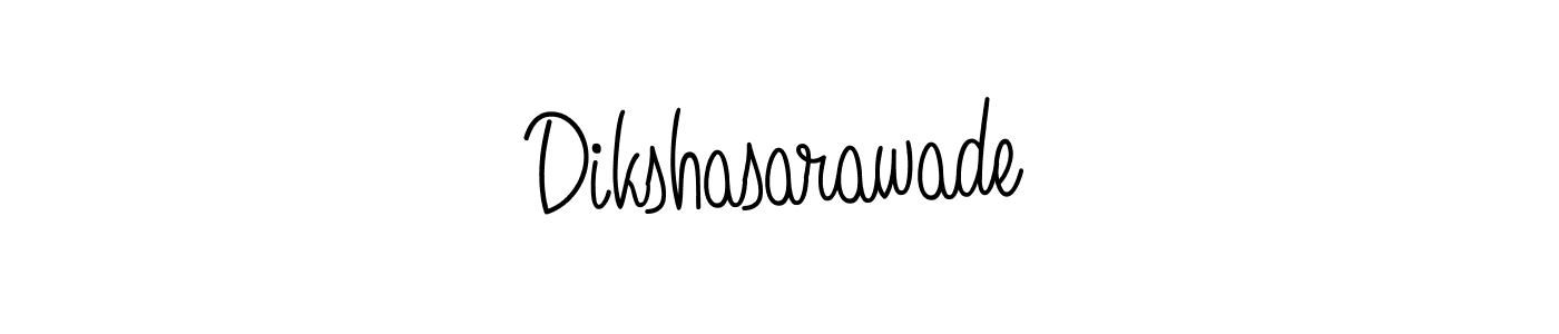 Use a signature maker to create a handwritten signature online. With this signature software, you can design (Angelique-Rose-font-FFP) your own signature for name Dikshasarawade. Dikshasarawade signature style 5 images and pictures png
