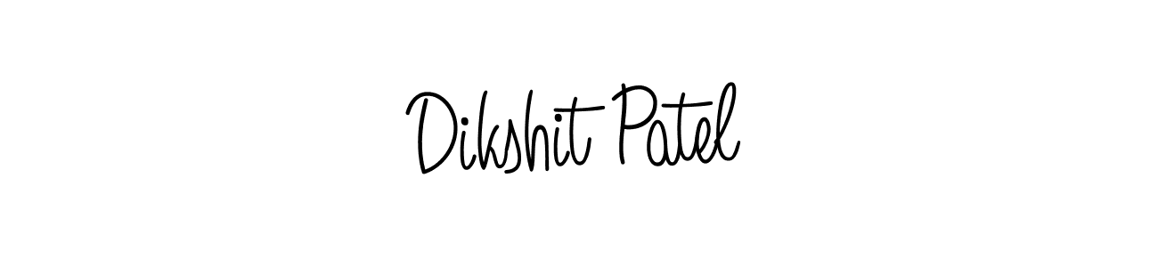 Use a signature maker to create a handwritten signature online. With this signature software, you can design (Angelique-Rose-font-FFP) your own signature for name Dikshit Patel. Dikshit Patel signature style 5 images and pictures png