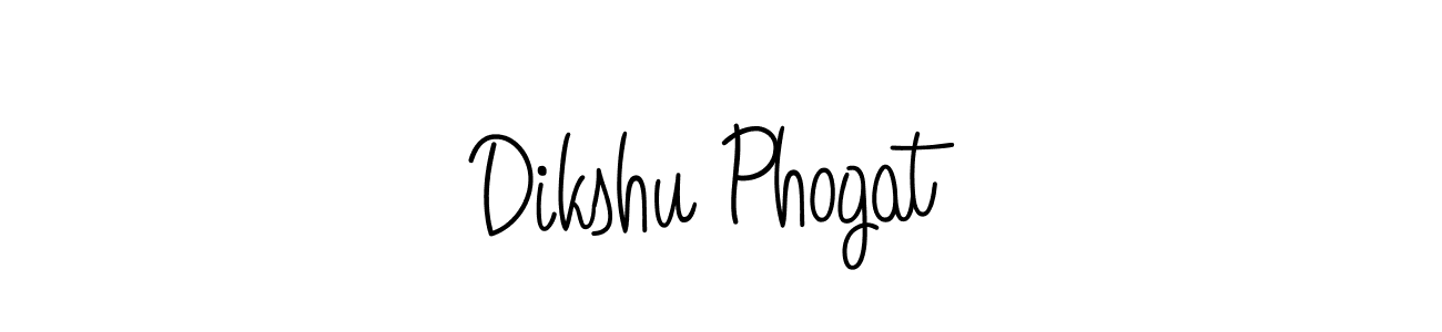 Dikshu Phogat stylish signature style. Best Handwritten Sign (Angelique-Rose-font-FFP) for my name. Handwritten Signature Collection Ideas for my name Dikshu Phogat. Dikshu Phogat signature style 5 images and pictures png