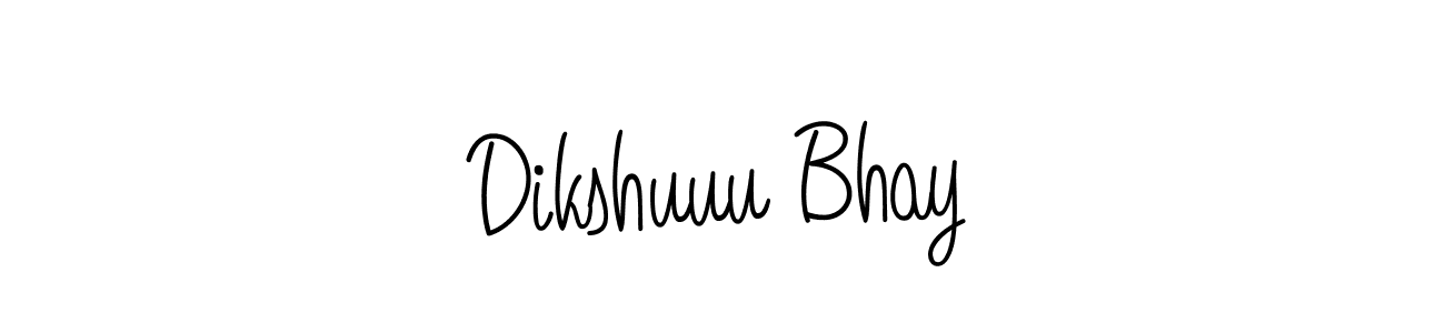 Dikshuuu Bhay stylish signature style. Best Handwritten Sign (Angelique-Rose-font-FFP) for my name. Handwritten Signature Collection Ideas for my name Dikshuuu Bhay. Dikshuuu Bhay signature style 5 images and pictures png