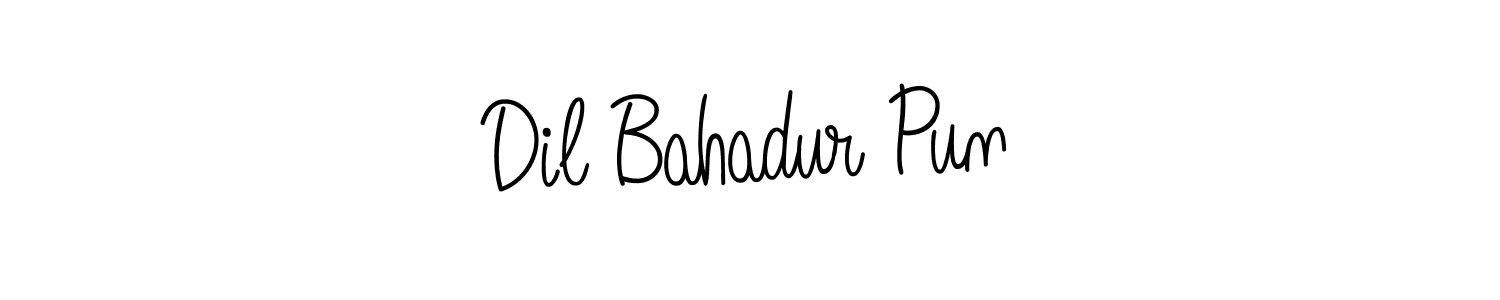 The best way (Angelique-Rose-font-FFP) to make a short signature is to pick only two or three words in your name. The name Dil Bahadur Pun include a total of six letters. For converting this name. Dil Bahadur Pun signature style 5 images and pictures png