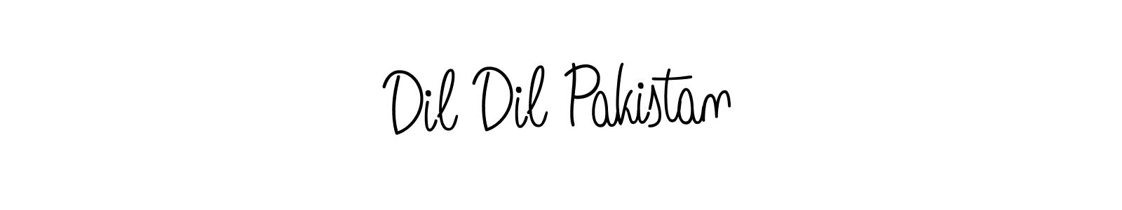 Use a signature maker to create a handwritten signature online. With this signature software, you can design (Angelique-Rose-font-FFP) your own signature for name Dil Dil Pakistan. Dil Dil Pakistan signature style 5 images and pictures png