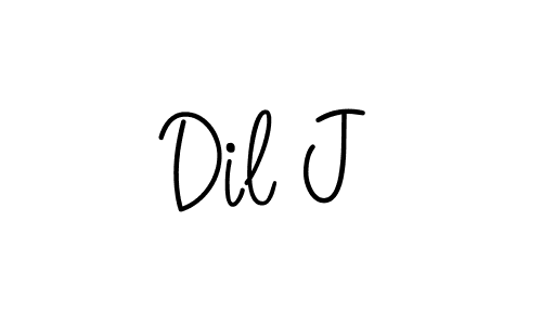 How to Draw Dil J signature style? Angelique-Rose-font-FFP is a latest design signature styles for name Dil J. Dil J signature style 5 images and pictures png