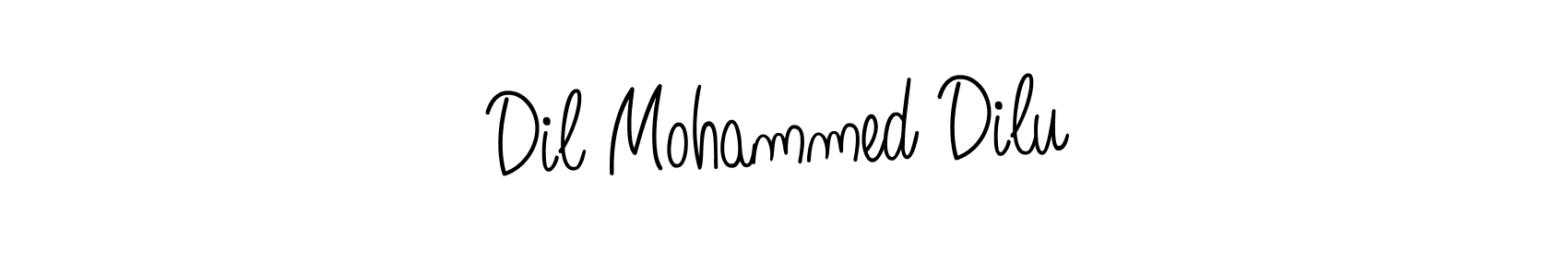 How to make Dil Mohammed Dilu name signature. Use Angelique-Rose-font-FFP style for creating short signs online. This is the latest handwritten sign. Dil Mohammed Dilu signature style 5 images and pictures png