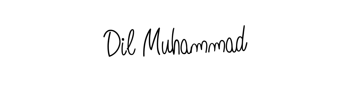 Make a beautiful signature design for name Dil Muhammad. With this signature (Angelique-Rose-font-FFP) style, you can create a handwritten signature for free. Dil Muhammad signature style 5 images and pictures png