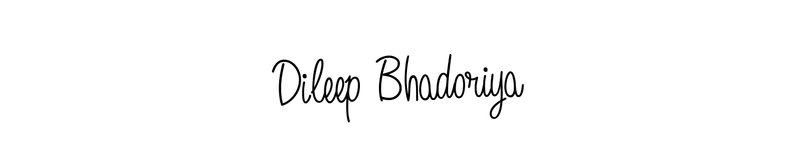 The best way (Angelique-Rose-font-FFP) to make a short signature is to pick only two or three words in your name. The name Dileep Bhadoriya include a total of six letters. For converting this name. Dileep Bhadoriya signature style 5 images and pictures png