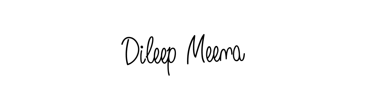Design your own signature with our free online signature maker. With this signature software, you can create a handwritten (Angelique-Rose-font-FFP) signature for name Dileep Meena. Dileep Meena signature style 5 images and pictures png