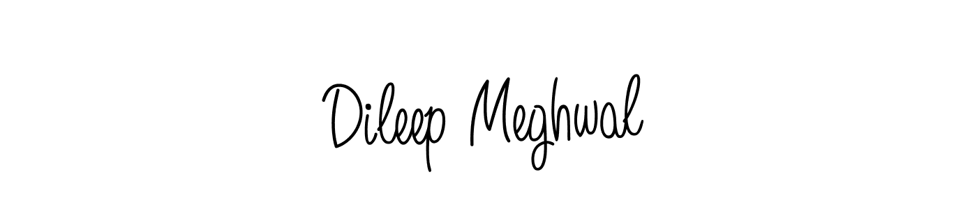 Use a signature maker to create a handwritten signature online. With this signature software, you can design (Angelique-Rose-font-FFP) your own signature for name Dileep Meghwal. Dileep Meghwal signature style 5 images and pictures png