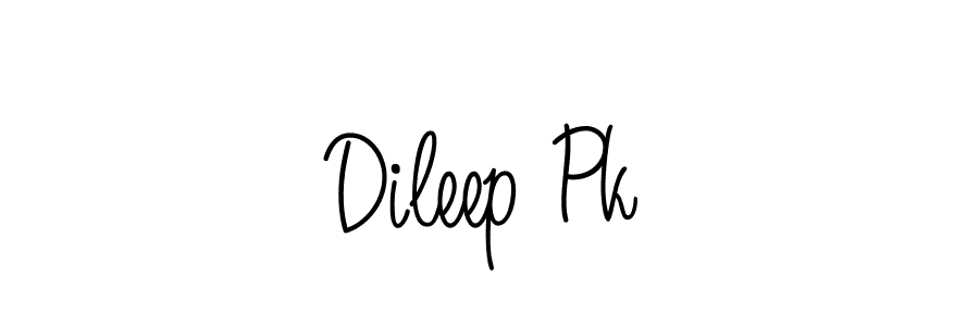 Dileep Pk stylish signature style. Best Handwritten Sign (Angelique-Rose-font-FFP) for my name. Handwritten Signature Collection Ideas for my name Dileep Pk. Dileep Pk signature style 5 images and pictures png