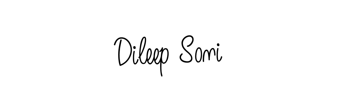 Dileep Soni stylish signature style. Best Handwritten Sign (Angelique-Rose-font-FFP) for my name. Handwritten Signature Collection Ideas for my name Dileep Soni. Dileep Soni signature style 5 images and pictures png