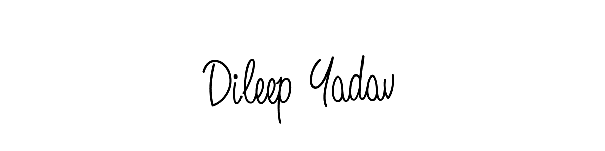 The best way (Angelique-Rose-font-FFP) to make a short signature is to pick only two or three words in your name. The name Dileep Yadav include a total of six letters. For converting this name. Dileep Yadav signature style 5 images and pictures png