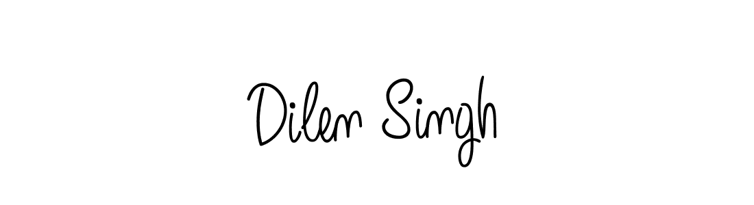 How to make Dilen Singh name signature. Use Angelique-Rose-font-FFP style for creating short signs online. This is the latest handwritten sign. Dilen Singh signature style 5 images and pictures png