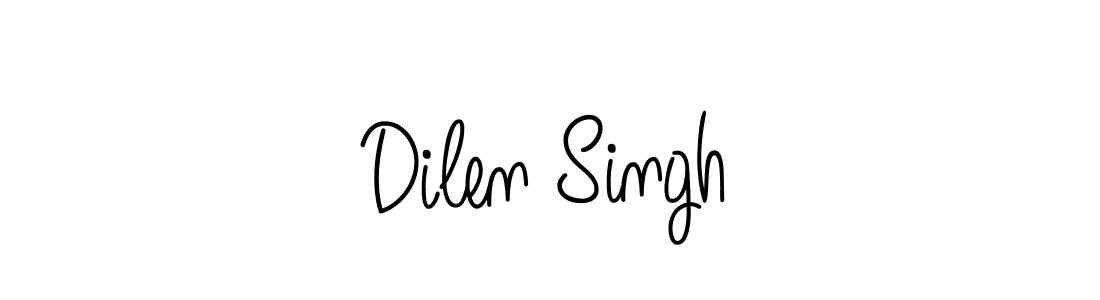 The best way (Angelique-Rose-font-FFP) to make a short signature is to pick only two or three words in your name. The name Dilen Singh include a total of six letters. For converting this name. Dilen Singh signature style 5 images and pictures png