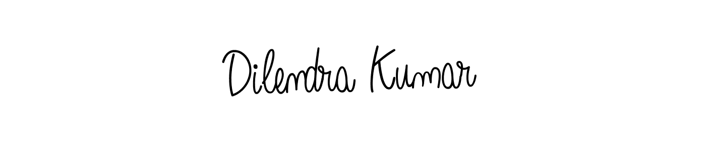 Create a beautiful signature design for name Dilendra Kumar. With this signature (Angelique-Rose-font-FFP) fonts, you can make a handwritten signature for free. Dilendra Kumar signature style 5 images and pictures png