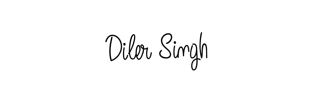 How to Draw Diler Singh signature style? Angelique-Rose-font-FFP is a latest design signature styles for name Diler Singh. Diler Singh signature style 5 images and pictures png
