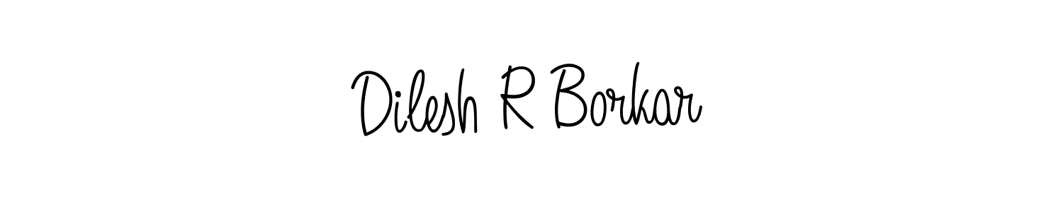 Create a beautiful signature design for name Dilesh R Borkar. With this signature (Angelique-Rose-font-FFP) fonts, you can make a handwritten signature for free. Dilesh R Borkar signature style 5 images and pictures png