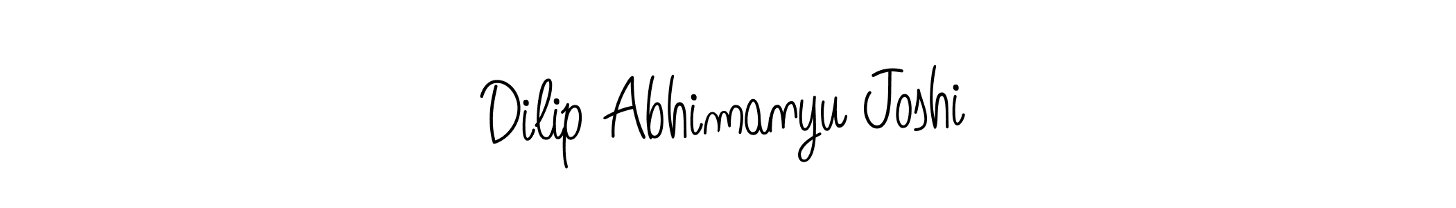 Use a signature maker to create a handwritten signature online. With this signature software, you can design (Angelique-Rose-font-FFP) your own signature for name Dilip Abhimanyu Joshi. Dilip Abhimanyu Joshi signature style 5 images and pictures png