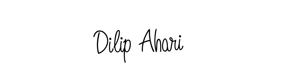 Make a beautiful signature design for name Dilip Ahari. With this signature (Angelique-Rose-font-FFP) style, you can create a handwritten signature for free. Dilip Ahari signature style 5 images and pictures png