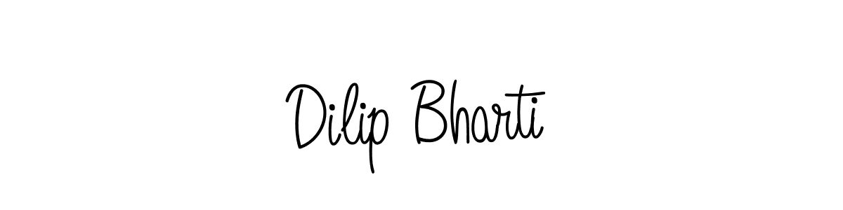 Dilip Bharti stylish signature style. Best Handwritten Sign (Angelique-Rose-font-FFP) for my name. Handwritten Signature Collection Ideas for my name Dilip Bharti. Dilip Bharti signature style 5 images and pictures png