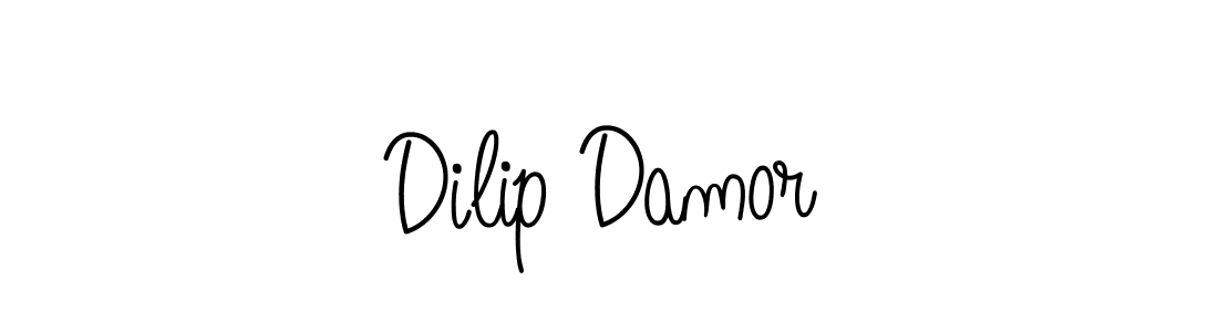 Use a signature maker to create a handwritten signature online. With this signature software, you can design (Angelique-Rose-font-FFP) your own signature for name Dilip Damor. Dilip Damor signature style 5 images and pictures png