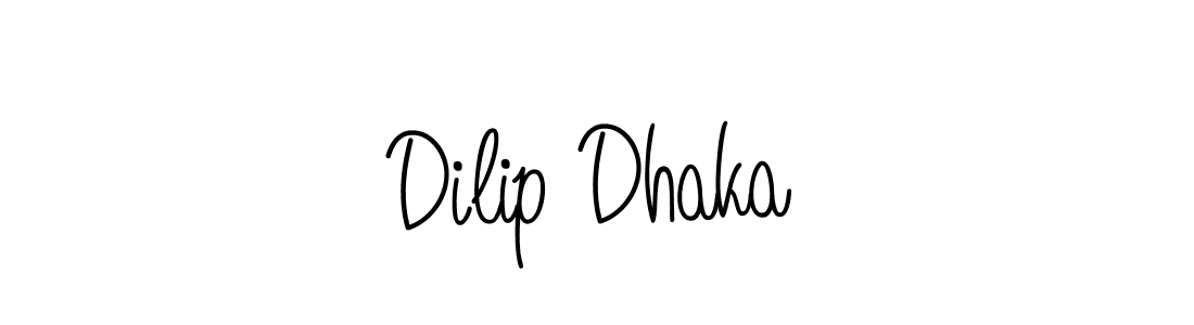 Make a beautiful signature design for name Dilip Dhaka. With this signature (Angelique-Rose-font-FFP) style, you can create a handwritten signature for free. Dilip Dhaka signature style 5 images and pictures png