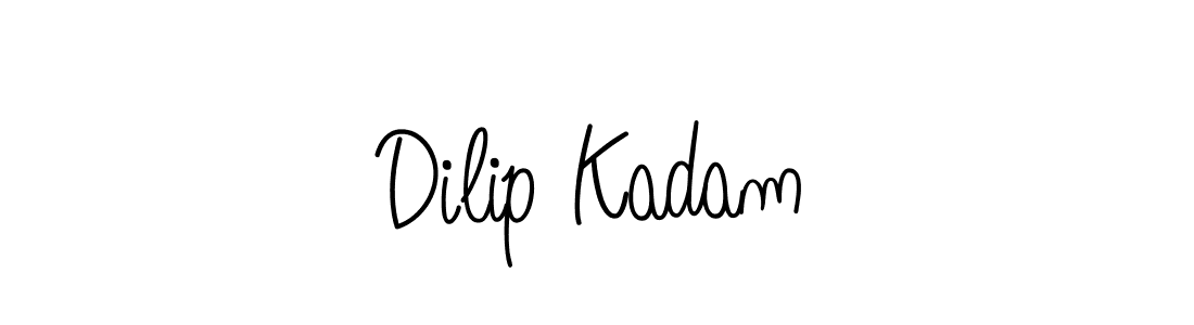 The best way (Angelique-Rose-font-FFP) to make a short signature is to pick only two or three words in your name. The name Dilip Kadam include a total of six letters. For converting this name. Dilip Kadam signature style 5 images and pictures png