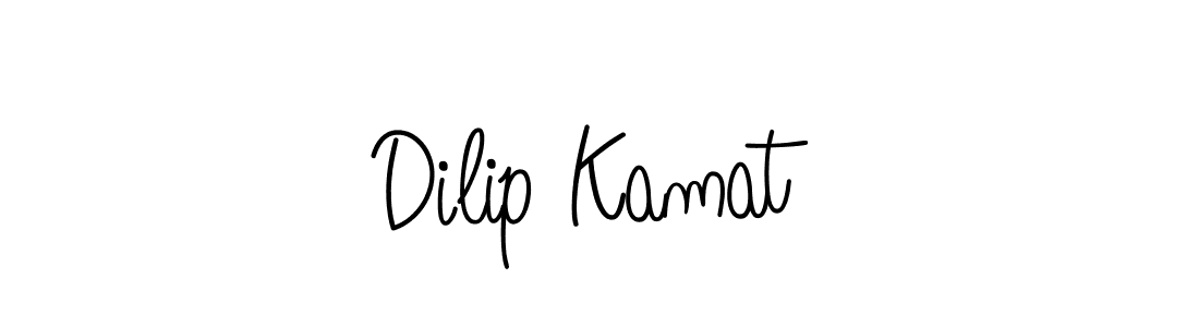 Design your own signature with our free online signature maker. With this signature software, you can create a handwritten (Angelique-Rose-font-FFP) signature for name Dilip Kamat. Dilip Kamat signature style 5 images and pictures png