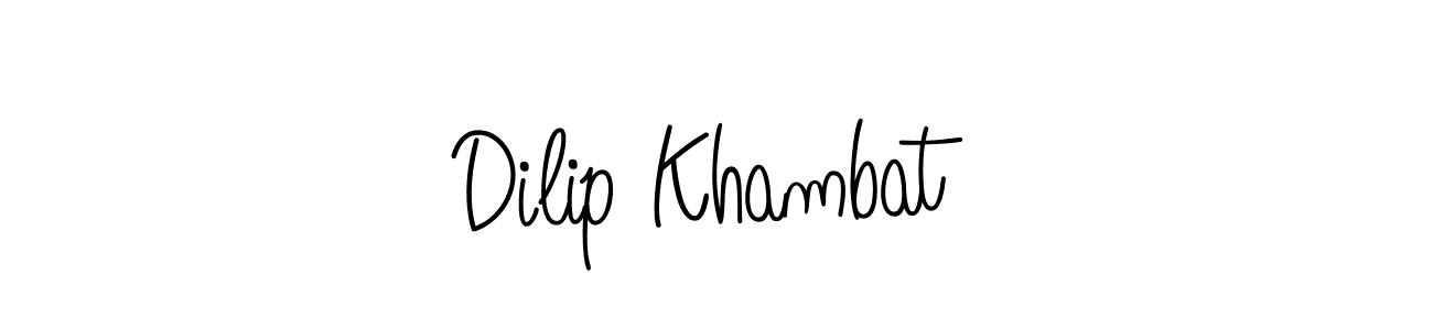 You should practise on your own different ways (Angelique-Rose-font-FFP) to write your name (Dilip Khambat) in signature. don't let someone else do it for you. Dilip Khambat signature style 5 images and pictures png