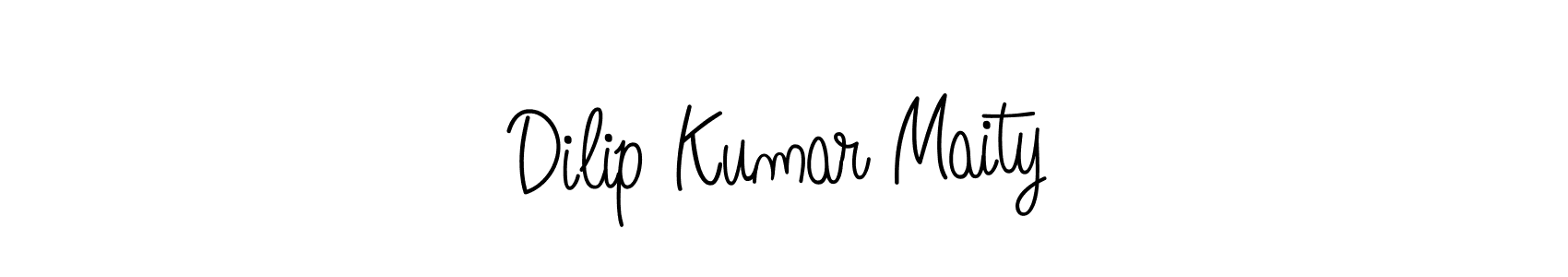 The best way (Angelique-Rose-font-FFP) to make a short signature is to pick only two or three words in your name. The name Dilip Kumar Maity include a total of six letters. For converting this name. Dilip Kumar Maity signature style 5 images and pictures png