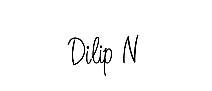 Also we have Dilip N name is the best signature style. Create professional handwritten signature collection using Angelique-Rose-font-FFP autograph style. Dilip N signature style 5 images and pictures png