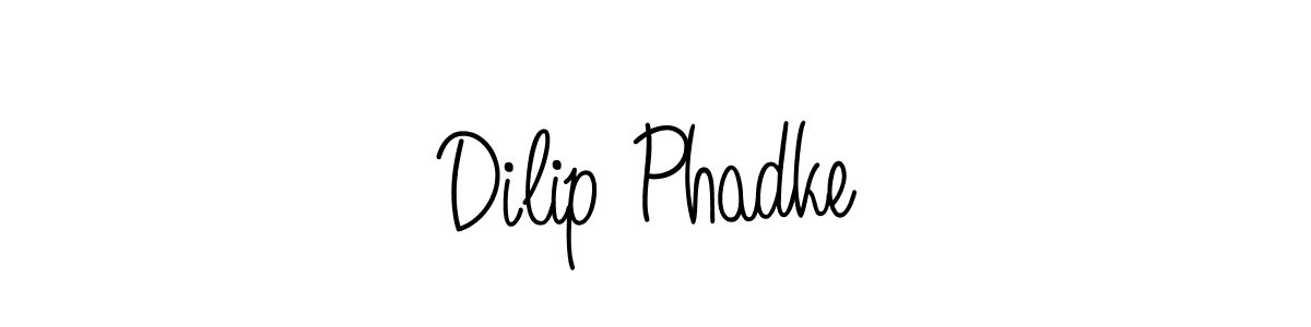 Use a signature maker to create a handwritten signature online. With this signature software, you can design (Angelique-Rose-font-FFP) your own signature for name Dilip Phadke. Dilip Phadke signature style 5 images and pictures png