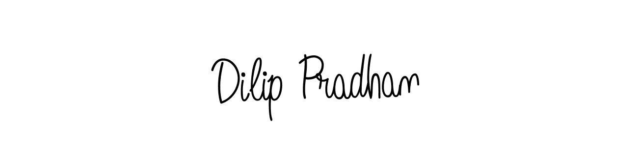 Use a signature maker to create a handwritten signature online. With this signature software, you can design (Angelique-Rose-font-FFP) your own signature for name Dilip Pradhan. Dilip Pradhan signature style 5 images and pictures png