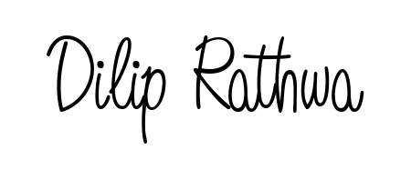 Discover how Dilip Rathwa looks in an executive cursive font (Angelique-Rose-font-FFP). Perfect for legal documents, invoices, and certificates. Dilip Rathwa signature style 5 images and pictures png