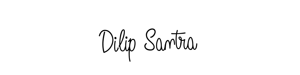 How to make Dilip Santra name signature. Use Angelique-Rose-font-FFP style for creating short signs online. This is the latest handwritten sign. Dilip Santra signature style 5 images and pictures png