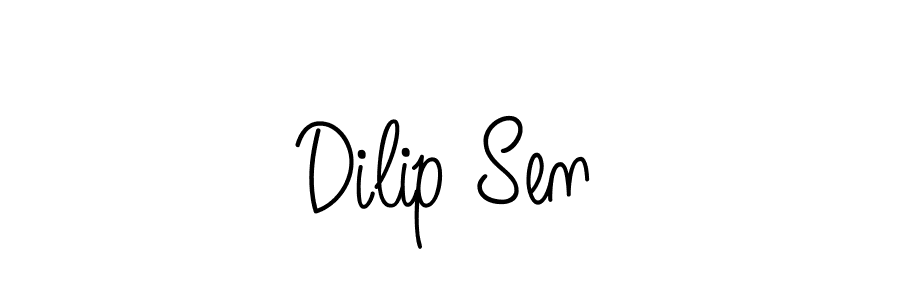 You should practise on your own different ways (Angelique-Rose-font-FFP) to write your name (Dilip Sen) in signature. don't let someone else do it for you. Dilip Sen signature style 5 images and pictures png