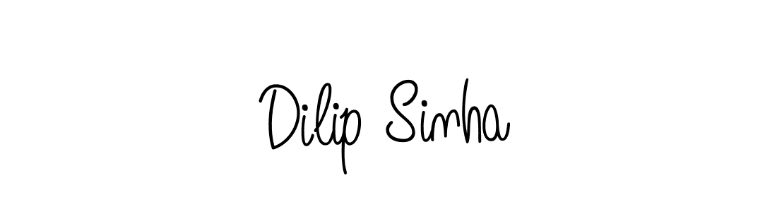 Make a beautiful signature design for name Dilip Sinha. With this signature (Angelique-Rose-font-FFP) style, you can create a handwritten signature for free. Dilip Sinha signature style 5 images and pictures png