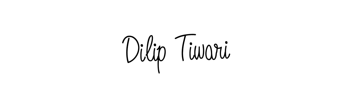 You should practise on your own different ways (Angelique-Rose-font-FFP) to write your name (Dilip Tiwari) in signature. don't let someone else do it for you. Dilip Tiwari signature style 5 images and pictures png