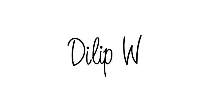 Make a short Dilip W signature style. Manage your documents anywhere anytime using Angelique-Rose-font-FFP. Create and add eSignatures, submit forms, share and send files easily. Dilip W signature style 5 images and pictures png