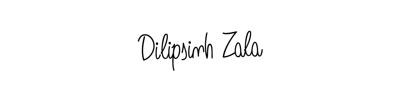 Design your own signature with our free online signature maker. With this signature software, you can create a handwritten (Angelique-Rose-font-FFP) signature for name Dilipsinh Zala. Dilipsinh Zala signature style 5 images and pictures png