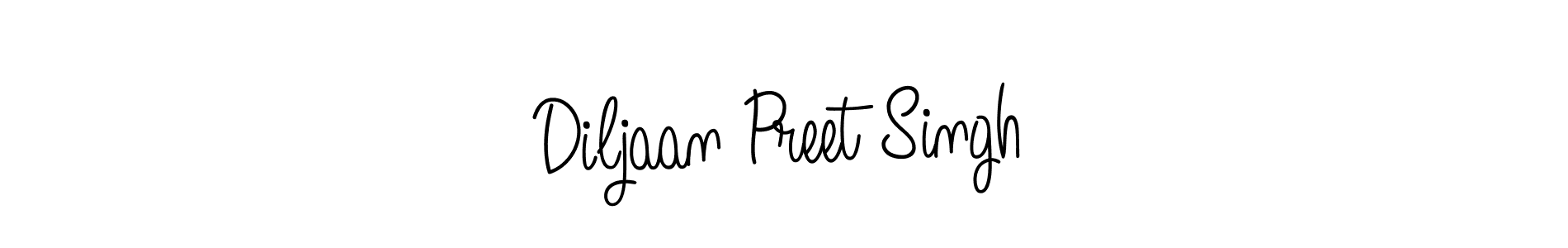 Create a beautiful signature design for name Diljaan Preet Singh. With this signature (Angelique-Rose-font-FFP) fonts, you can make a handwritten signature for free. Diljaan Preet Singh signature style 5 images and pictures png